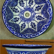 Lavoar ceramica, pictat manual
