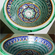 Lavoar ceramica, pictat manual