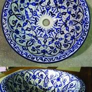 Lavoar ceramica, pictat manual